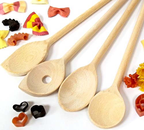 Holz-Kochlöffel - Rührlöffel Set 25 cm 4 teilig