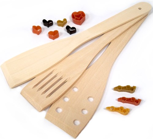 Holz-Pfannenwender 3 tlg. Set - Bratenwender 30 cm