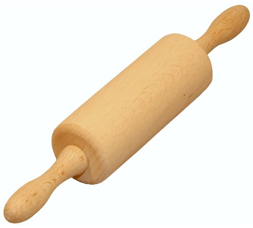 Kleine Teigrolle mit Holzachse - Kinder Nudelholz 25,5 cm x D 4,5 cm